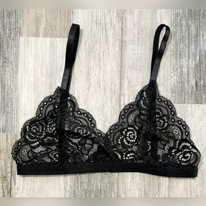 Black Lace Bralette Bra